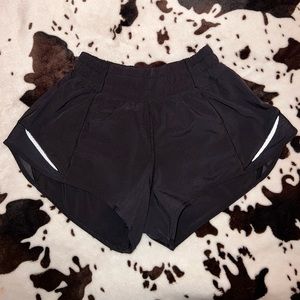 Black Lululemon Hotty Hot Shorts